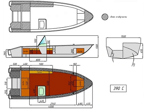 Лодка алюминиевая WYATBOAT-390 C