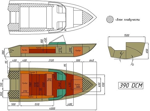 Катер алюминиевый WYATBOAT-390 DCM