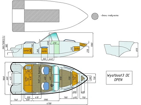 Катер пластиковый WYATBOAT-3 DC Open