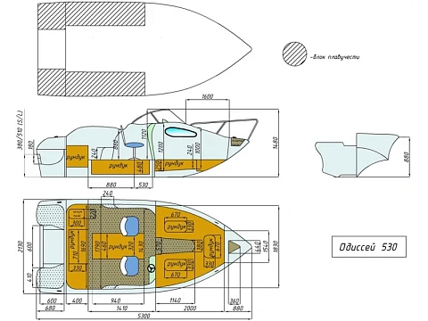 Катер пластиковый WYATBOAT Neman-530 (каютный)