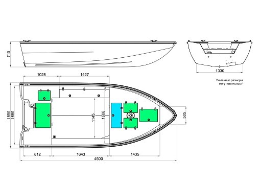 Лодка алюминиевая WINDBOAT 4.5 EvoFish
