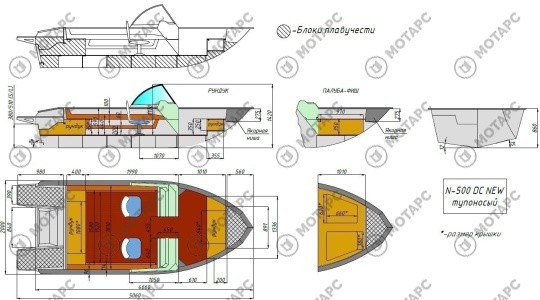 Катер алюминиевый WYATBOAT Neman-500 DC NEW