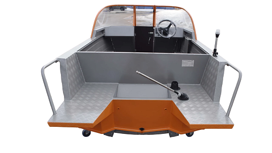 Лодка алюминиевая WYATBOAT-390 DCM Увеличенный борт